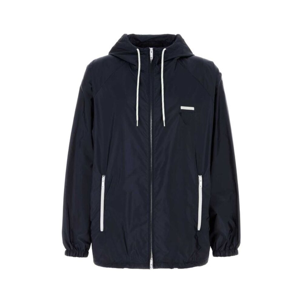 Prada Men Navy Blue Re-Nylon Wind Breaker - Picture 1 of 2